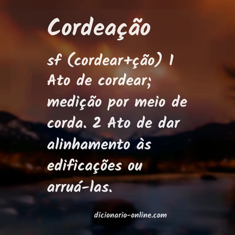 Significado de cordeação