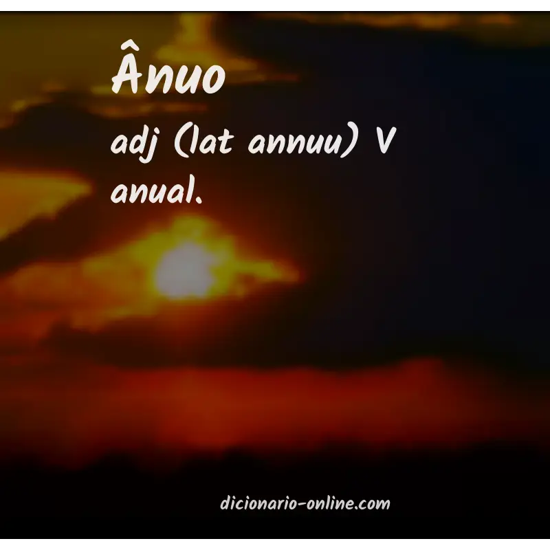 Significado de ânuo