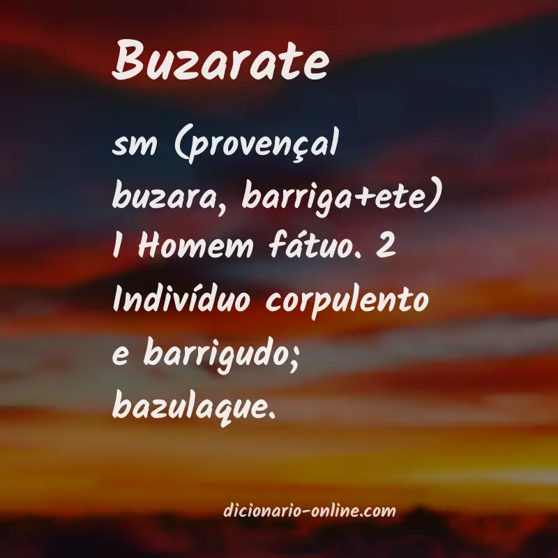 Significado de buzarate