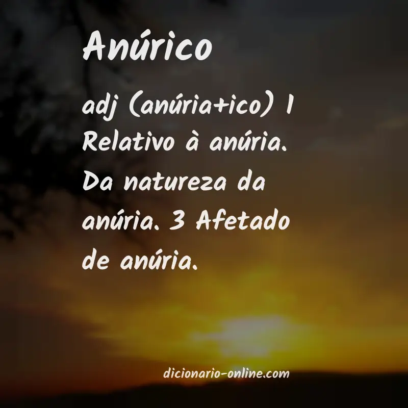 Significado de anúrico
