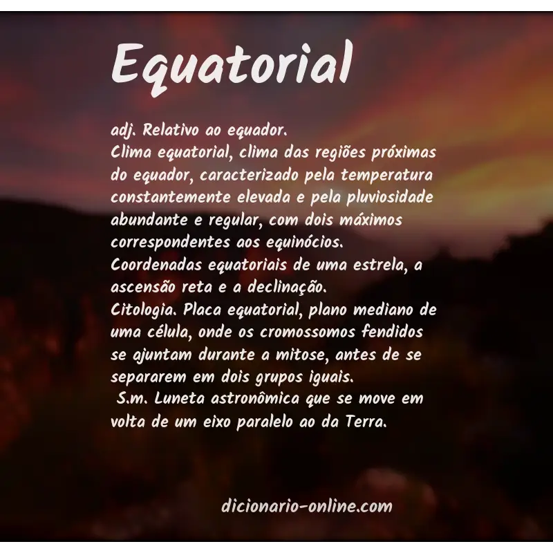 Significado de equatorial