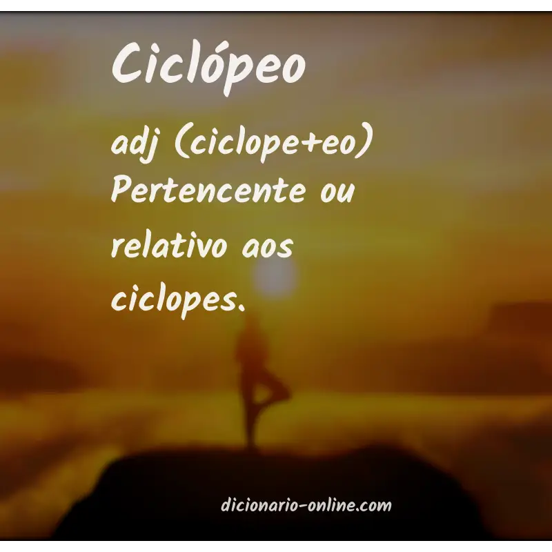 Significado de ciclópeo