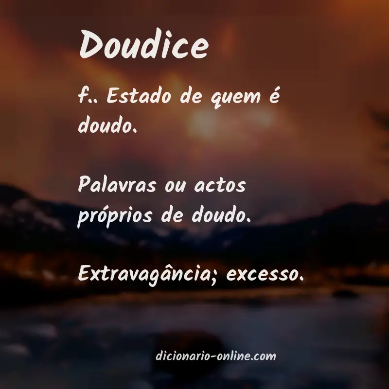 Significado de doudice