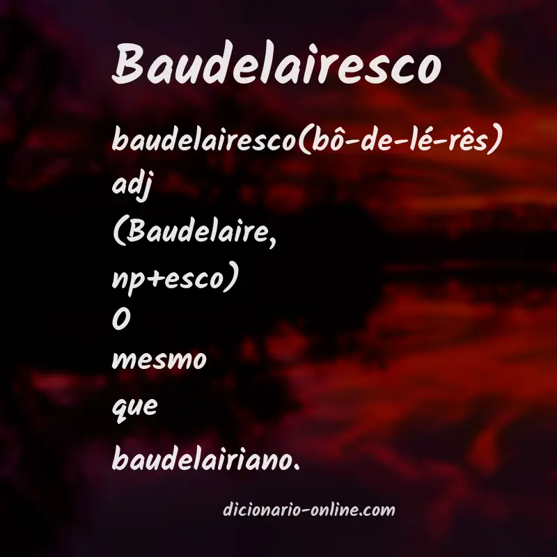 Significado de baudelairesco