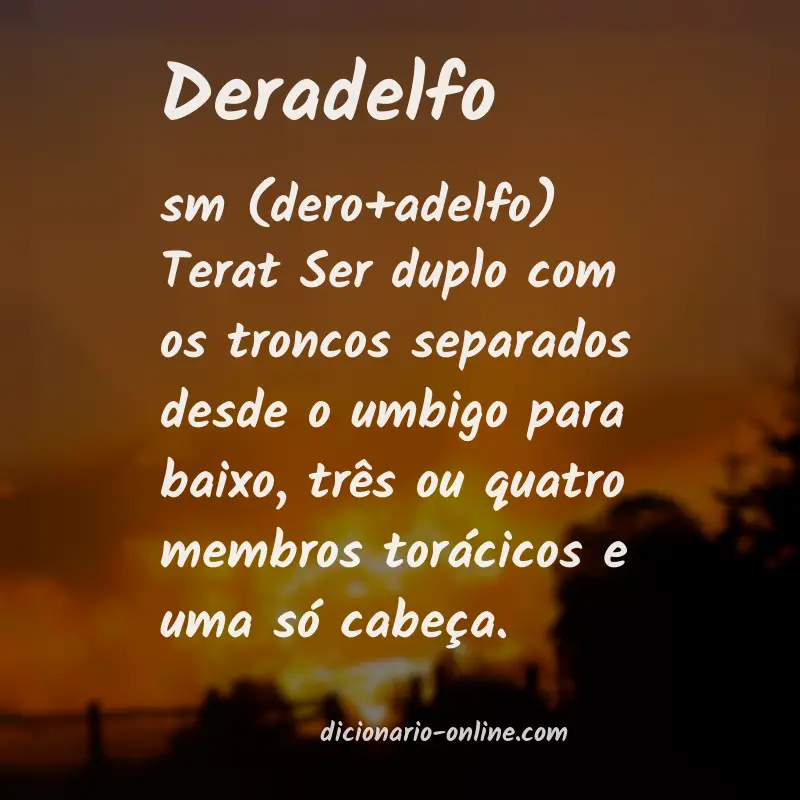 Significado de deradelfo