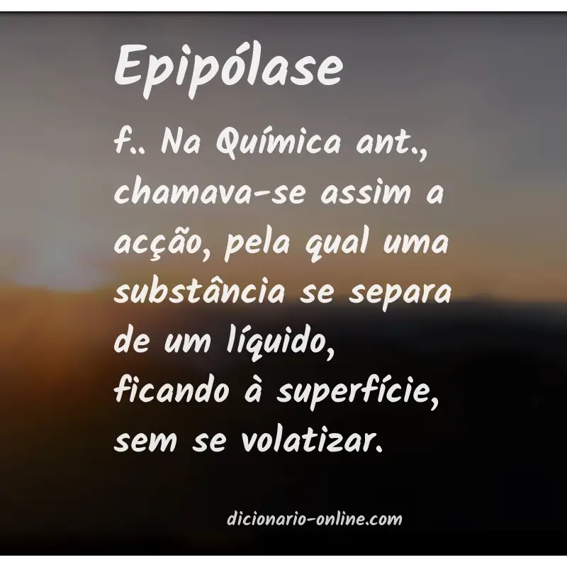 Significado de epipólase