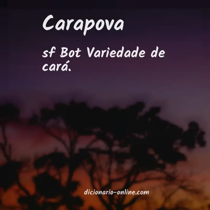 Significado de carapova