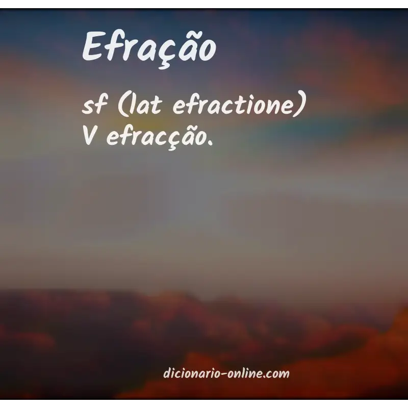 Significado de efração