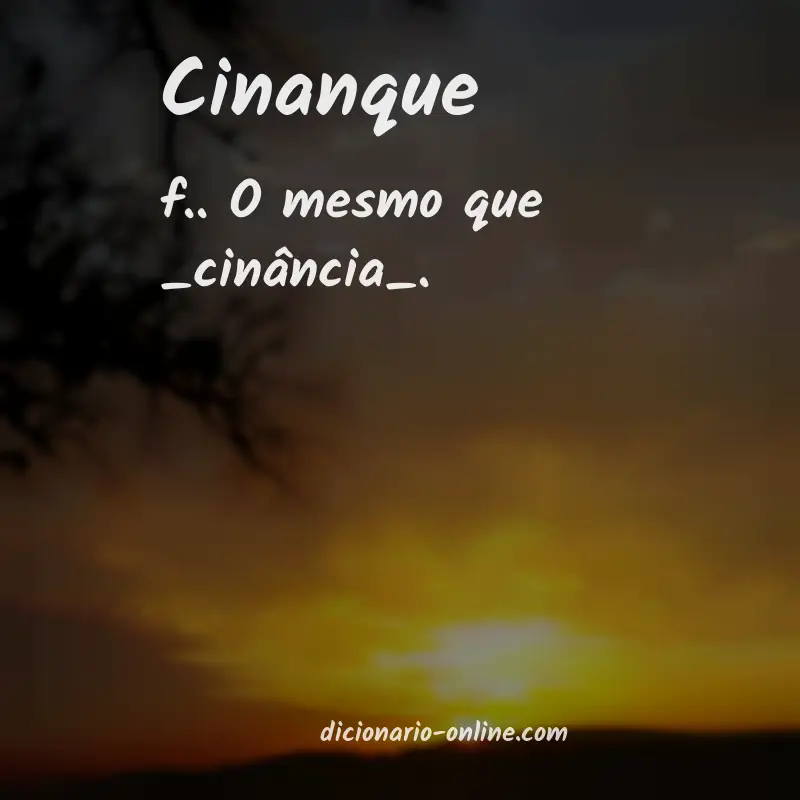 Significado de cinanque