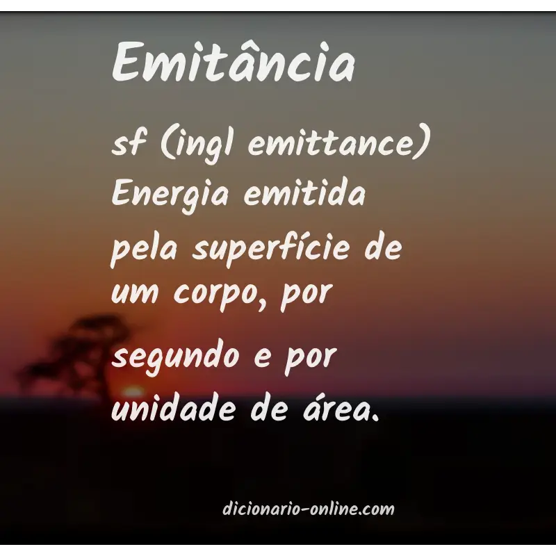Significado de emitância