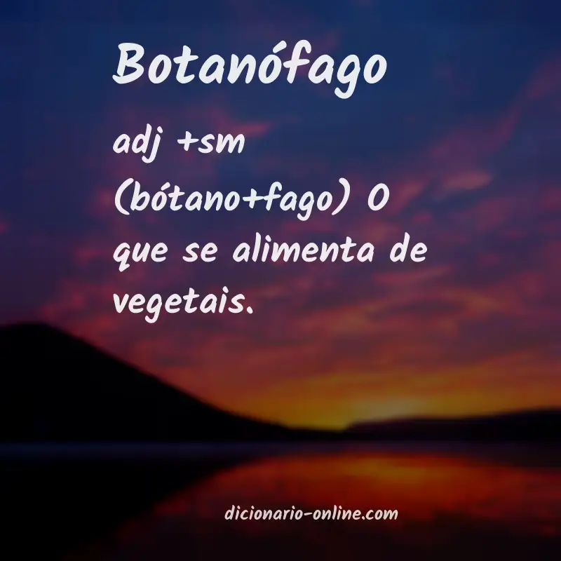 Significado de botanófago