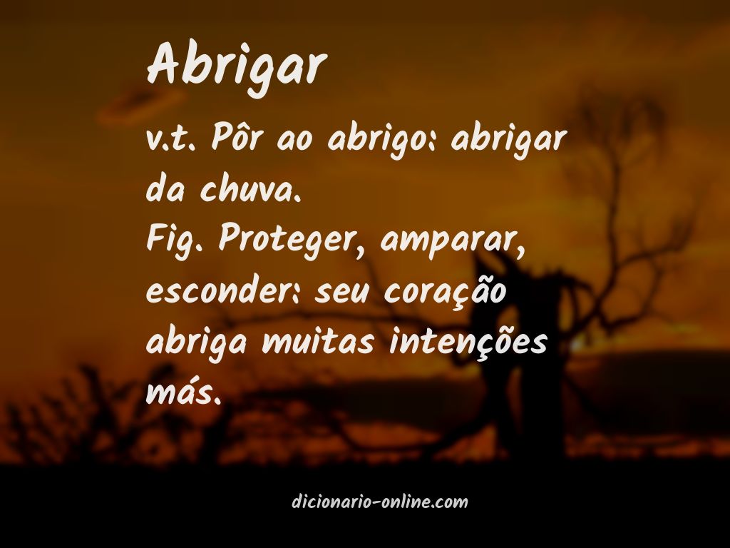 Significado de abrigar