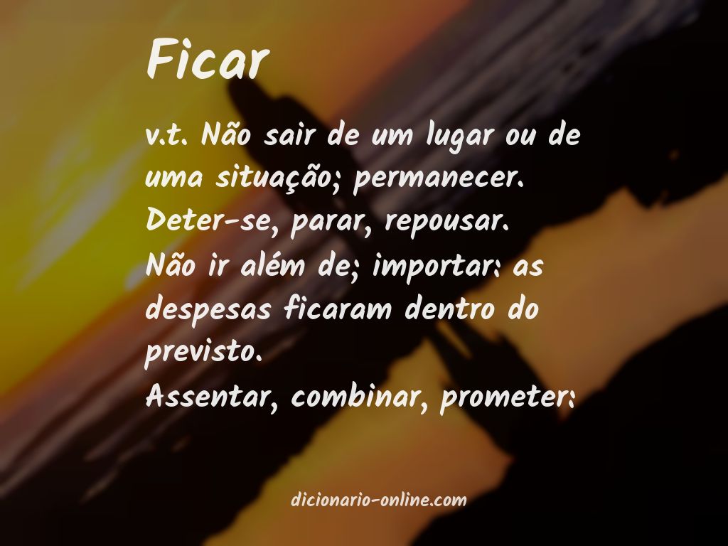 Significado de ficar