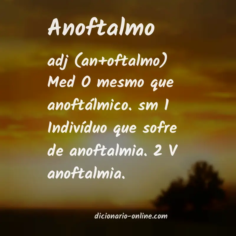 Significado de anoftalmo