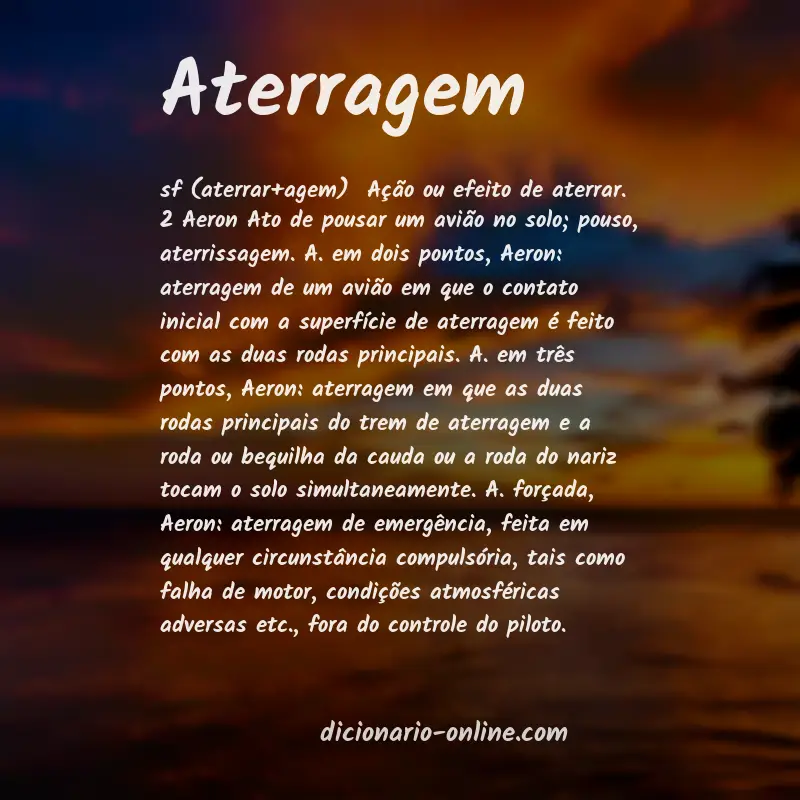 Significado de aterragem