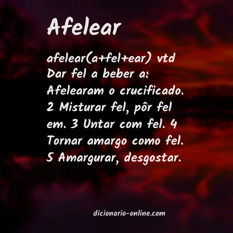 Significado de afelear