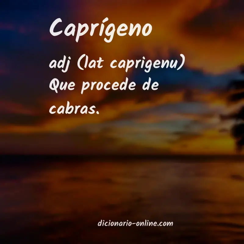 Significado de caprígeno