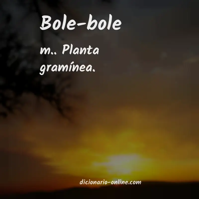 Significado de bole-bole