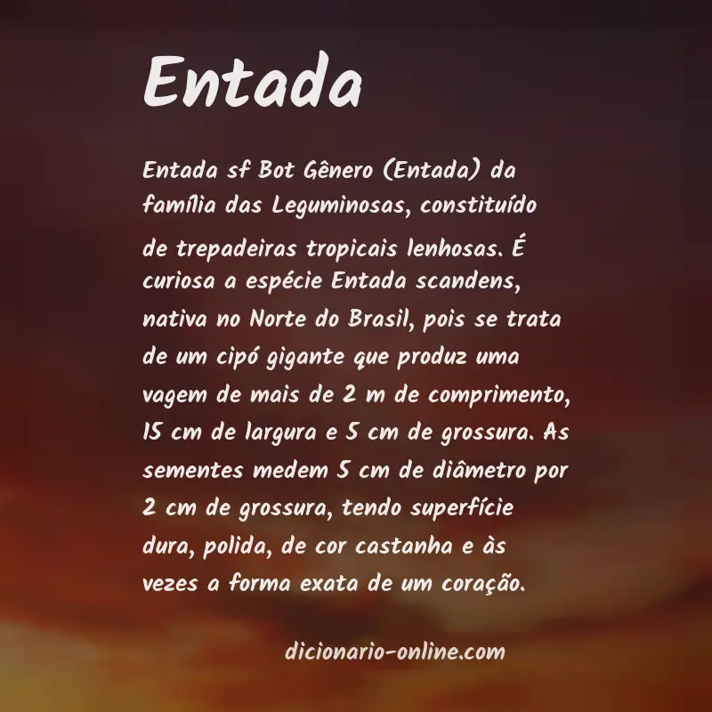 Significado de entada