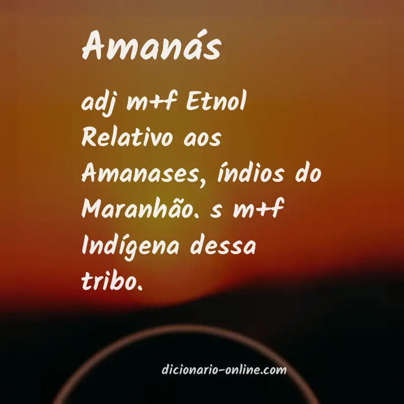 Significado de amanás