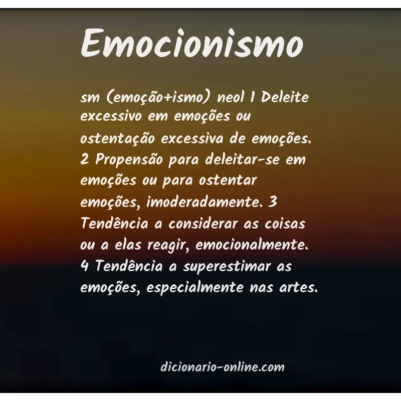 Significado de emocionismo
