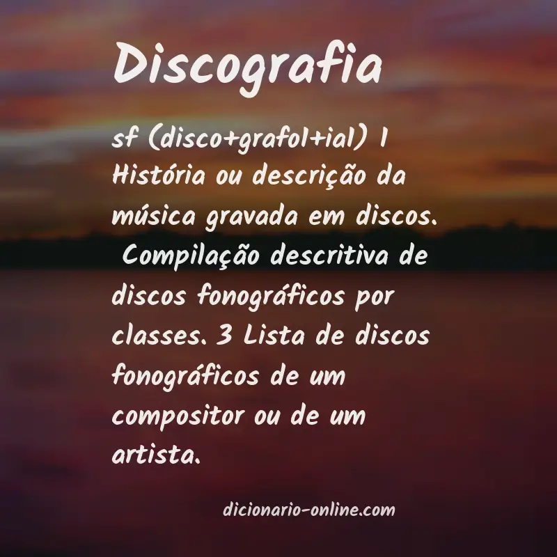 Significado de discografia