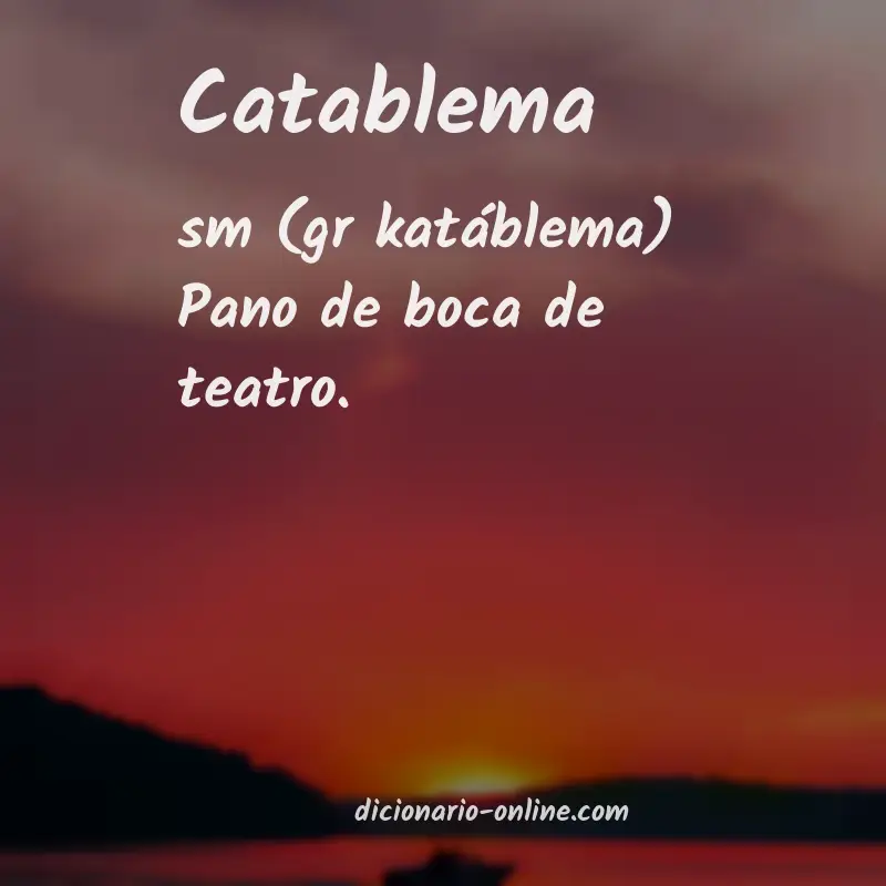 Significado de catablema