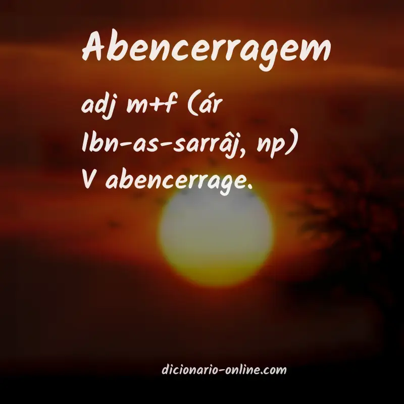 Significado de abencerragem