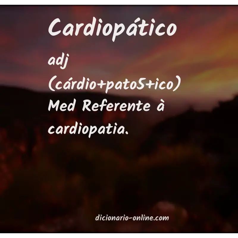 Significado de cardiopático