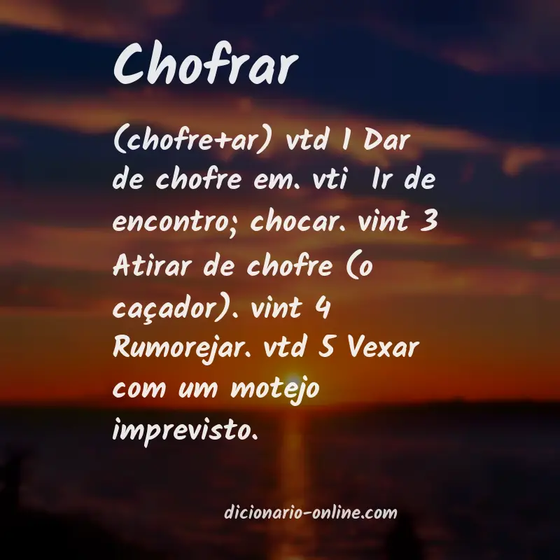 Significado de chofrar
