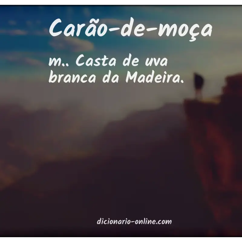 Significado de carão-de-moça