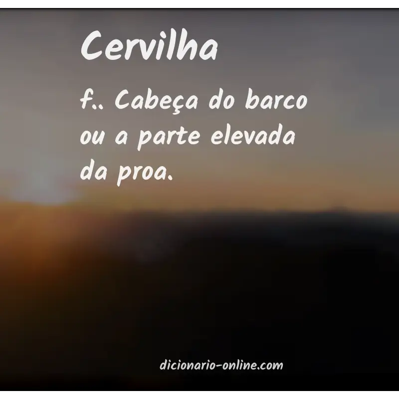 Significado de cervilha
