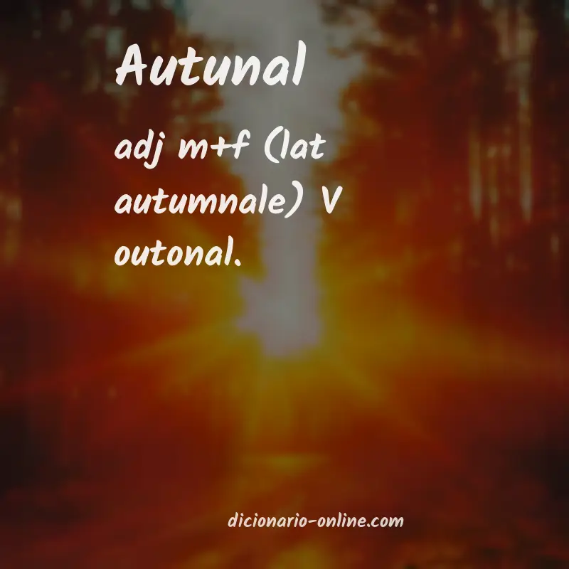 Significado de autunal