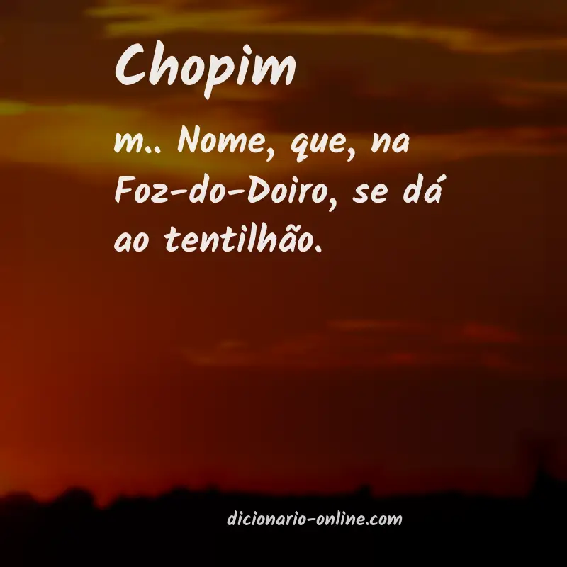 Significado de chopim