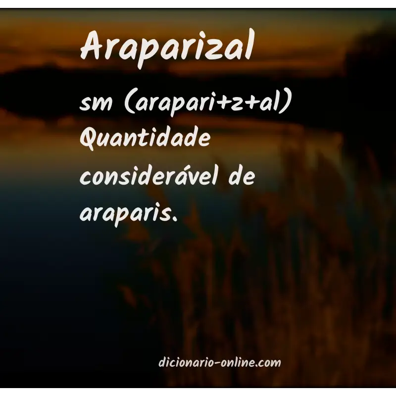Significado de araparizal