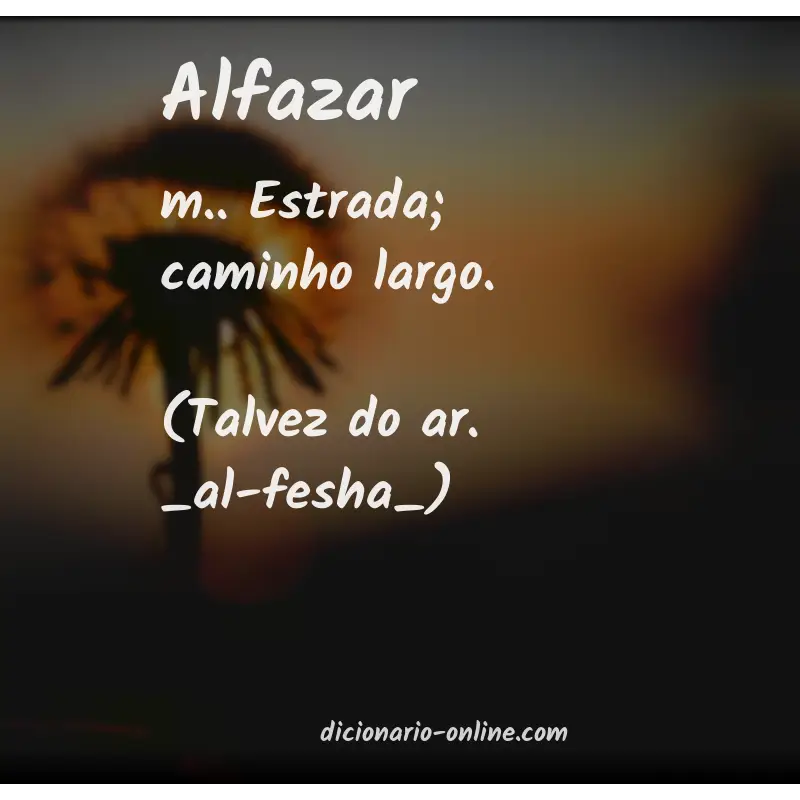 Significado de alfazar