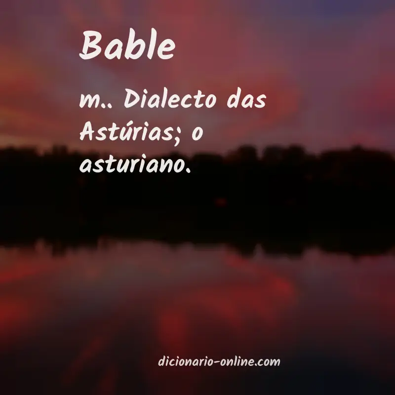 Significado de bable