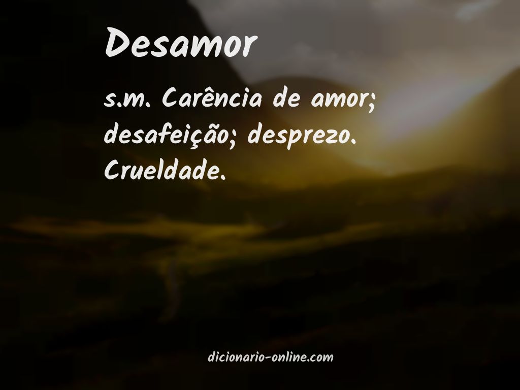 Significado de desamor