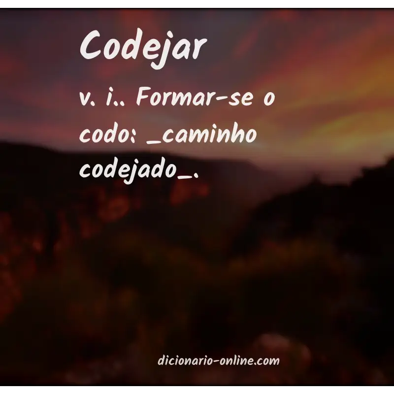 Significado de codejar
