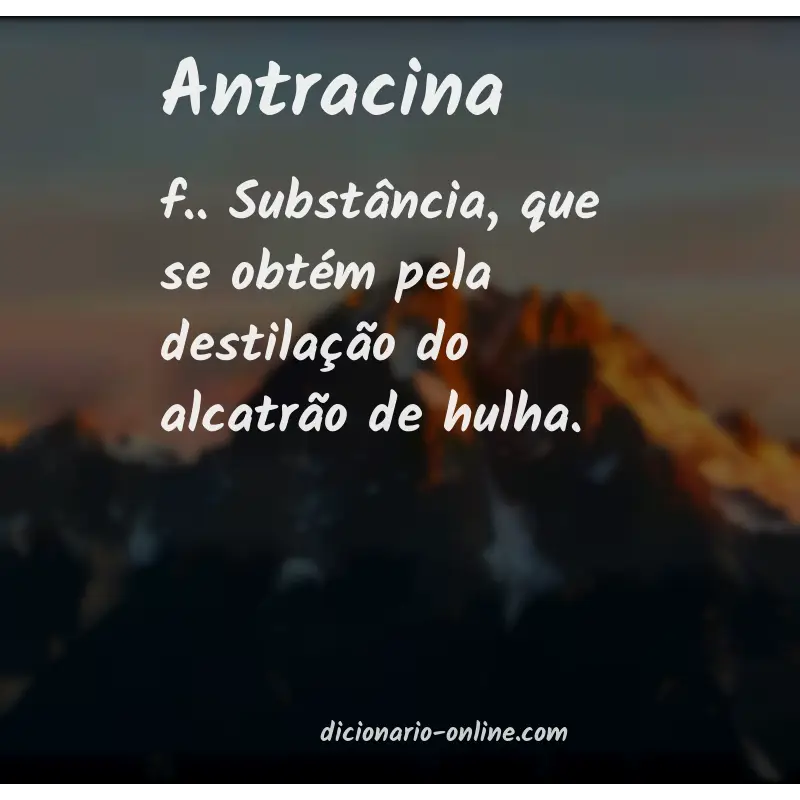 Significado de antracina
