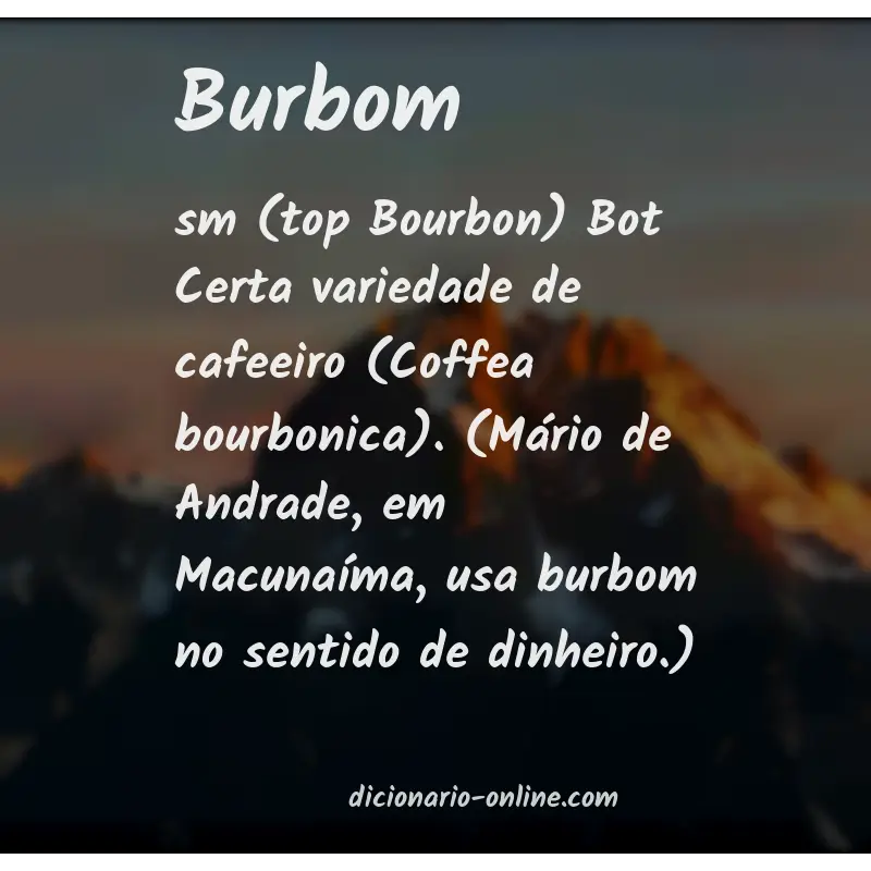 Significado de burbom