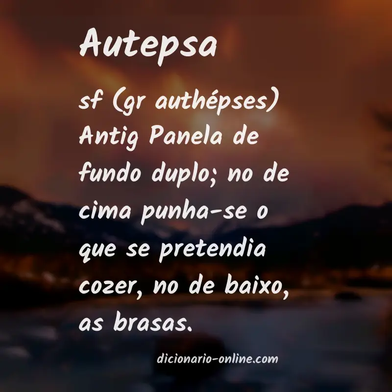 Significado de autepsa