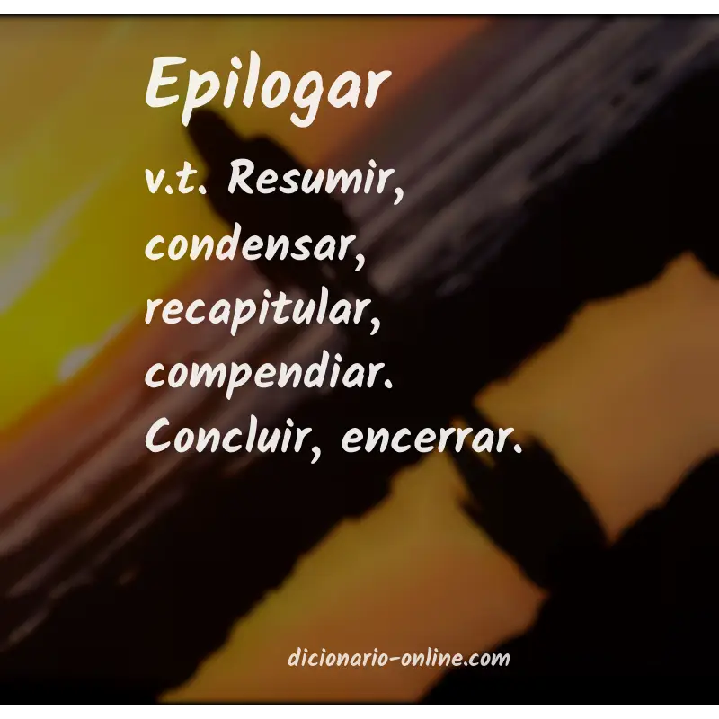 Significado de epilogar