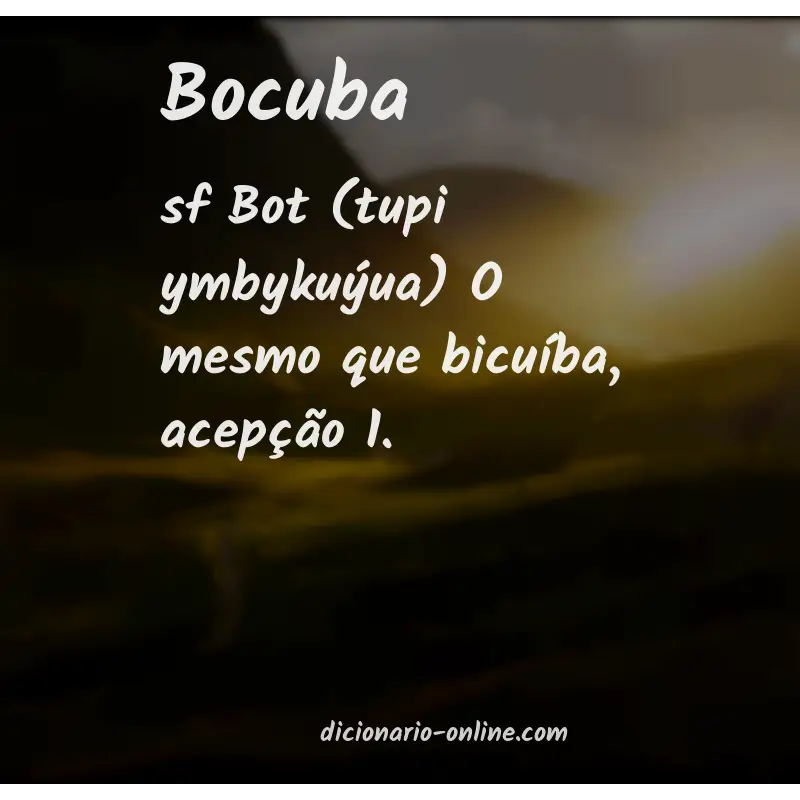 Significado de bocuba