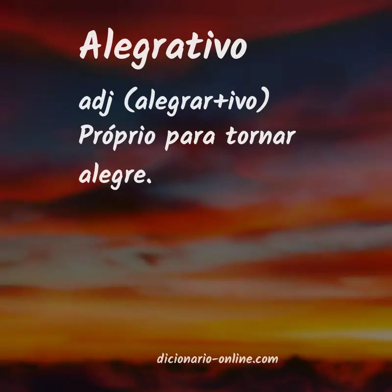 Significado de alegrativo