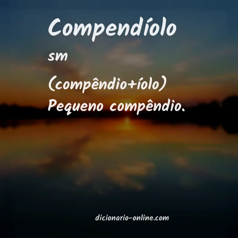 Significado de compendíolo