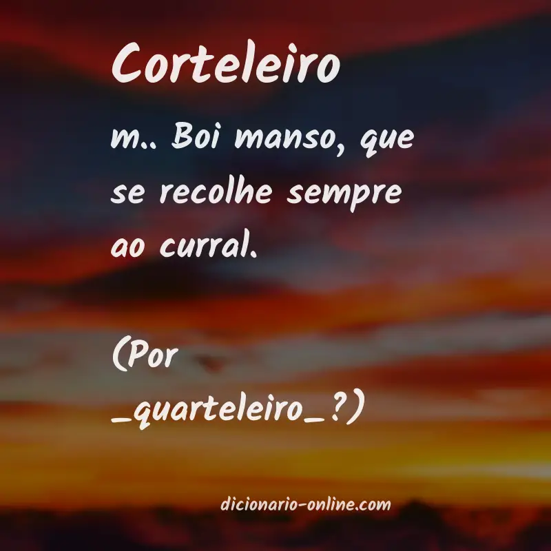 Significado de corteleiro