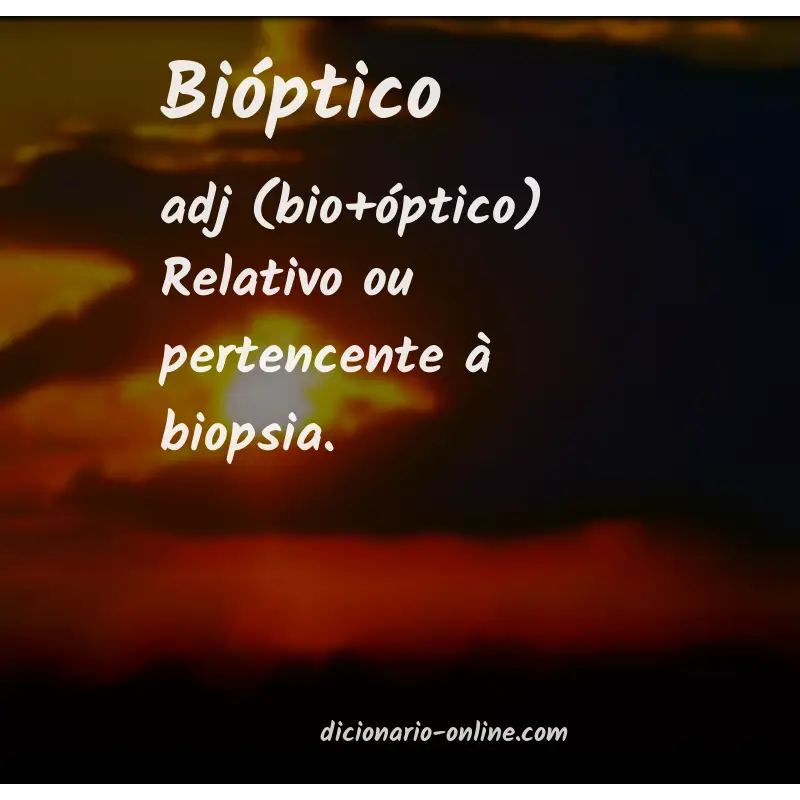 Significado de bióptico