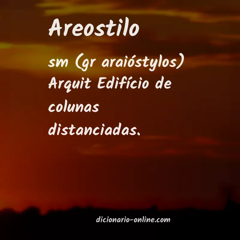 Significado de areostilo