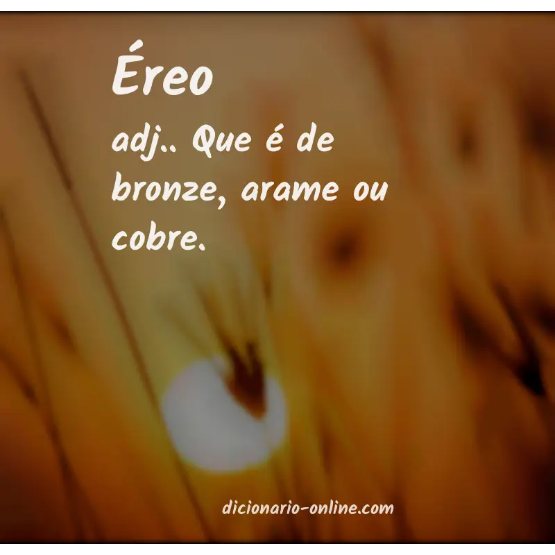 Significado de éreo